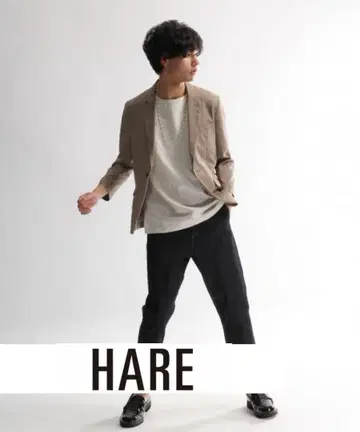 HARE 봄/여름 시즌용 7부 소매 테일러드 자켓 L