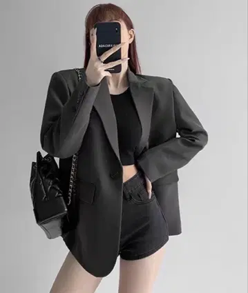 테일러드 자켓 그레이
