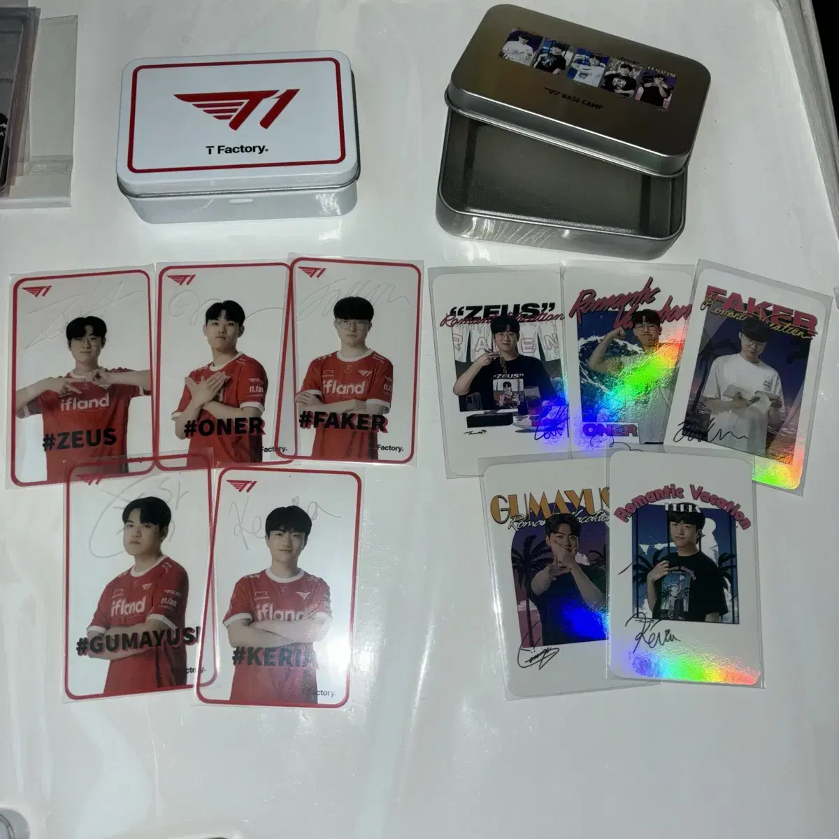 T1 Tistory Basecamp Pre-order Benefit Photocard Oner Faker Keria Gumayusi
