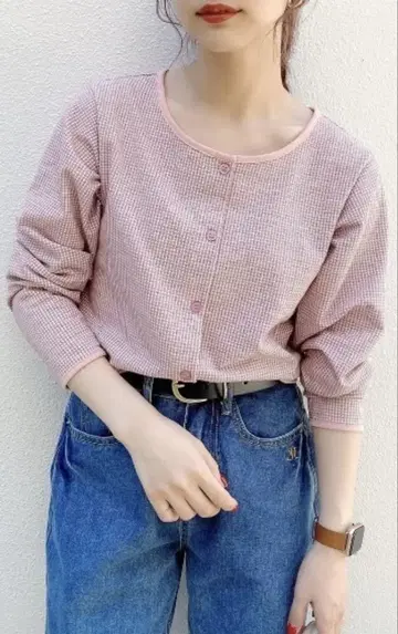 jumelle 주멜 깅엄 체크 가디건