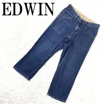 EDWIN 에드윈 크롭 데님 팬츠 미디엄 다크 컬러 28 B8602