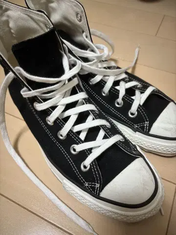 ALL STAR made in JAPAN 블랙 하이컷 스니커즈