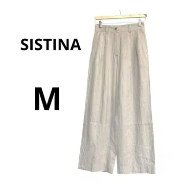 SISTINA 린넨 베이지 고급 캐주얼 팬츠 와이드 팬츠 한국제 M