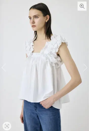 moussy SHOULDER FRILLS 상의