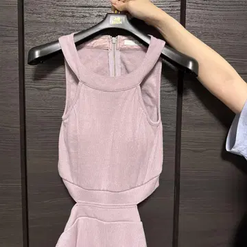 GYDA 연보라 슬리브리스 스커트 셋업