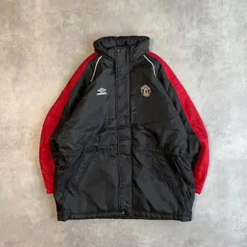엄브로 맨체스터 유나이티드 패딩 자켓 90s 축구 블랙 XL