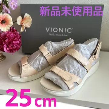 미사용 새상품 VIONIC 누아라 테크놀로지 인솔 샌들 25cm 크림