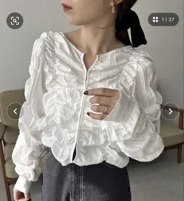 셔링 블라우스