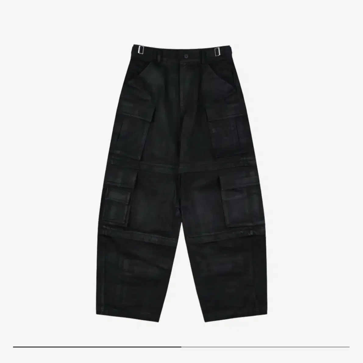Project gr Convertible Cargo Pants Coated Black | Bunjang Global