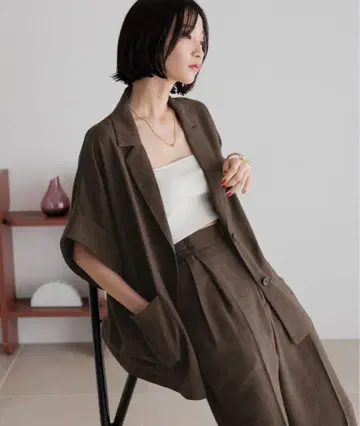 새상품 로리즈팜 바스켓 자켓 SS 491984 브라운