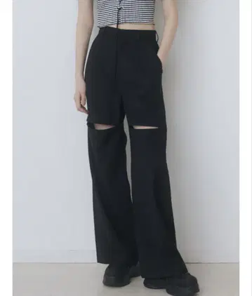 EMODA 택 포함 새상품 지퍼 슬릿 와이드 팬츠
