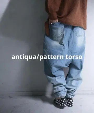 antiqua/pattern torso 데님 사루엘 팬츠