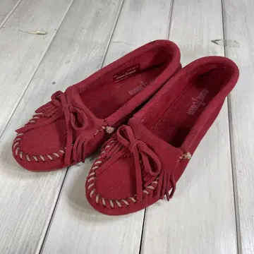 MINNETONKA 미네통카 모카신 신발 태슬 레드 24cm