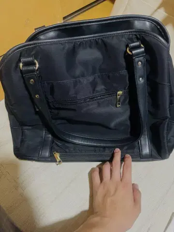 MINICIAL 블랙 나일론 비즈니스 백