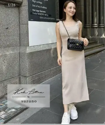 완판 고베 레터스 왼쪽 스즈노 씨 콜라보 니트 원피스