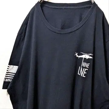 나인 라인 영문 로고 티셔츠 블랙 검정 구제 의류