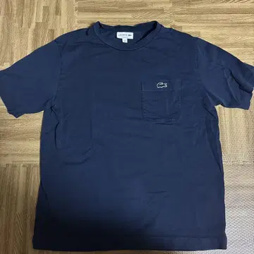 LACOSTE 아웃라인 크로크 포켓 티셔츠 M 네이비 사이즈 4