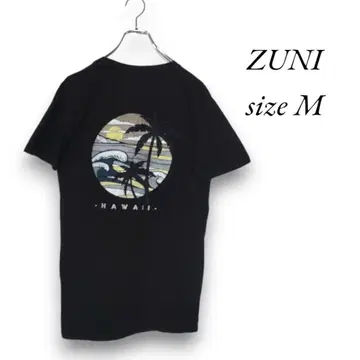 4279 남성용 [Zuni] 티셔츠 하와이 서핑 M 블랙 봄/여름 서핑