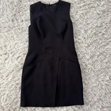 BCBGMAXAZRIA 블랙 슬리브리스 원피스 드레스 S