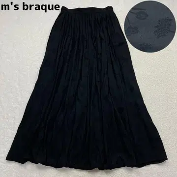 m's braque 꽃무늬 사루엘 팬츠 개더 블랙 검정 플라워