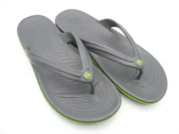 Crocs 그레이/그린 비치 샌들