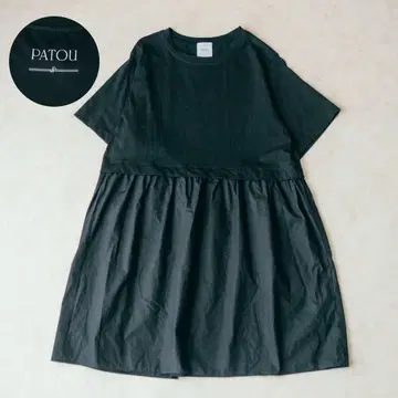파투 PATOU 22SS 백 로고 원피스 튜닉 코튼