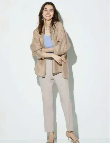 PLST 플라스테 시어 돌먼 볼륨 셔츠 베이지 S