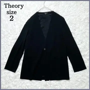 띠어리 노카라 자켓 블랙 size2
