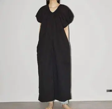 todayful 퍼프 슬리브 드레스 블랙 38