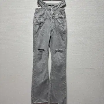 에모다 EMODA 24AW 사이드 오픈 하이웨스트 플레어 청바지