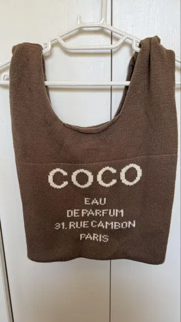 COCO 니트 에코백 브라운
