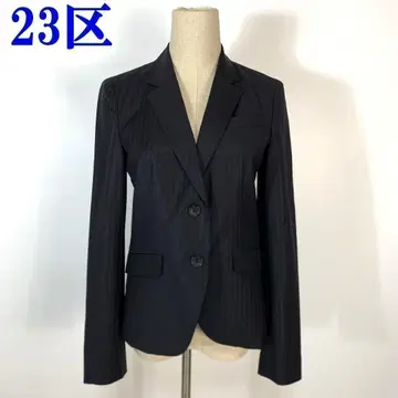23구 테일러드 자켓 울 스트라이프 네이비 36 C6267