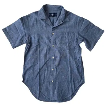 RALPH LAUREN 랄프 로렌 오픈 카라 셔츠 네이비 9(M) 반팔