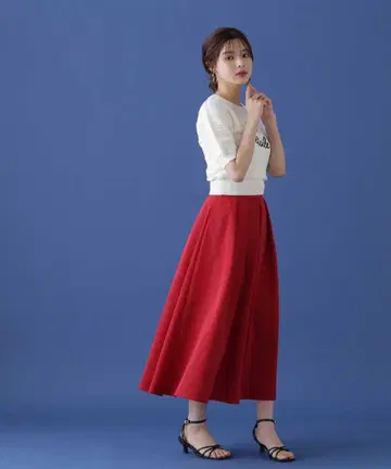 PROPORTION BODY DRESSING 타프타 턱 스커트