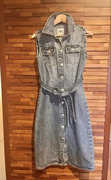 ZARA 자라 데님 슬리브리스 원피스 XS 사이즈