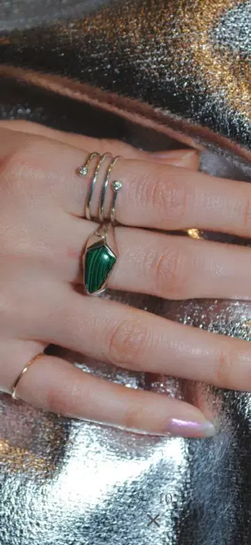 새상품 odul 오줄 맬러카이트 SILVER JUDY RING 8호