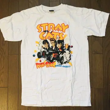 스트레이 캣츠 STRAY CATS L 밴딩 티셔츠 락 티셔츠