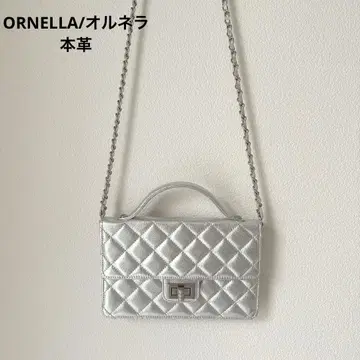 ORNELLA/오르넬라 천연 가죽 체인 백 실버 백 실버 숄더