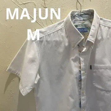 MAJUN 마준 카리유시 의류 반팔 셔츠 M 화이트