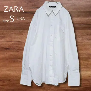 자라 ZARA 심플 셔츠 빅 실루엣 소매 길이 체형 커버 화이트