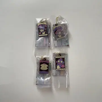 산리오 캐릭터 파키 키링 4개 세트 가챠가챠