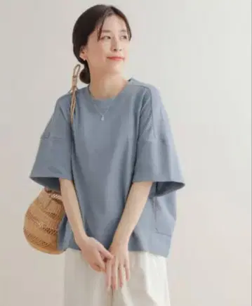 URBAN RESEARCH DOORS 코튼 슬라브 인레이 풀오버
