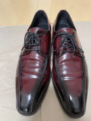 비즈니스 슈즈 천연 가죽 일본제 가죽 신발 버건디 24.5cm