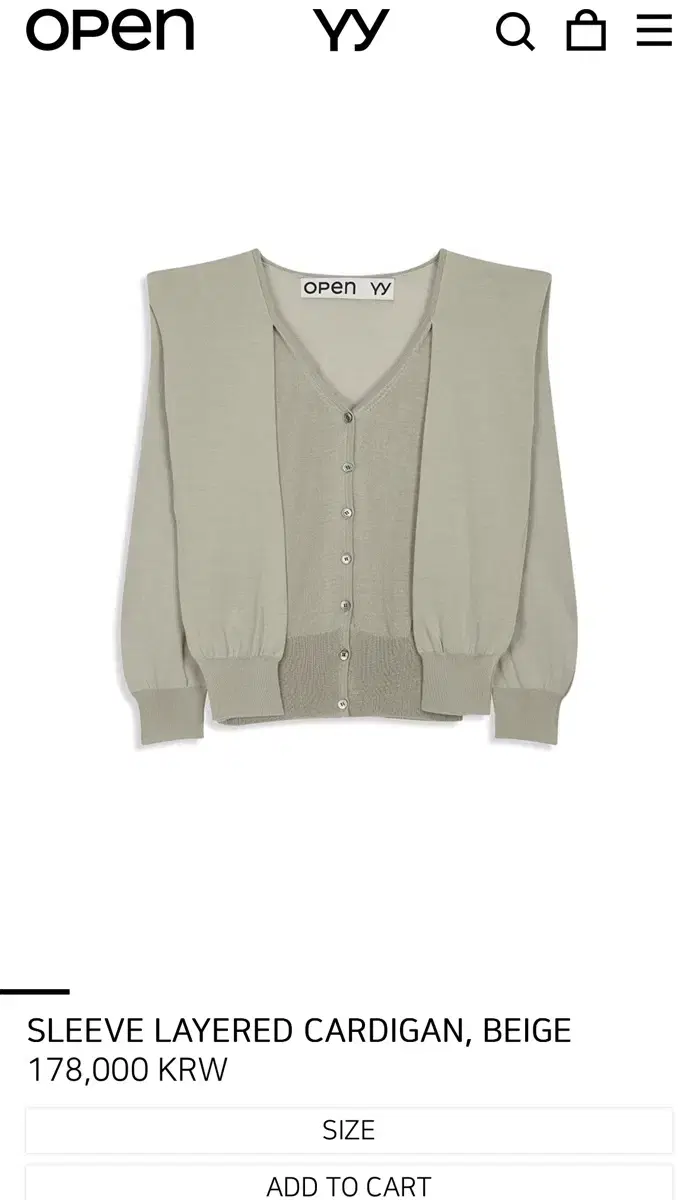 Openyy Sleeve Layered Cardigan