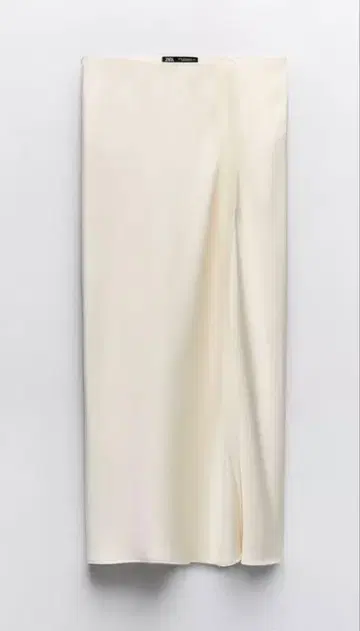 자라 화이트 새틴 스커트
