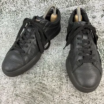 오니츠카타이거 론십 블랙 가죽 스니커즈