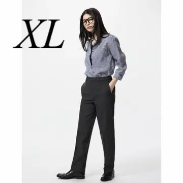 택 포함 미사용 새상품 유니클로 감동 슬림 팬츠 여성용 XL 블랙