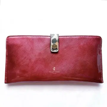 펠레보르사 PELLE BORSA 장지갑 에나멜 굿즈 핑크 새상품급