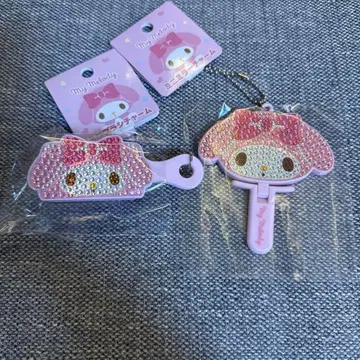 마이멜로디 키라데코 미니 거울 참 미니 브러쉬 참 산리오 마이멜로디