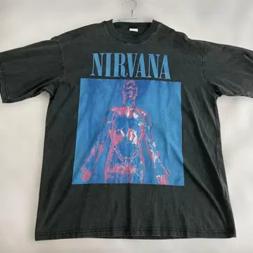 NIRVANA 그래픽 티셔츠 빅 실루엣 빈티지 가공